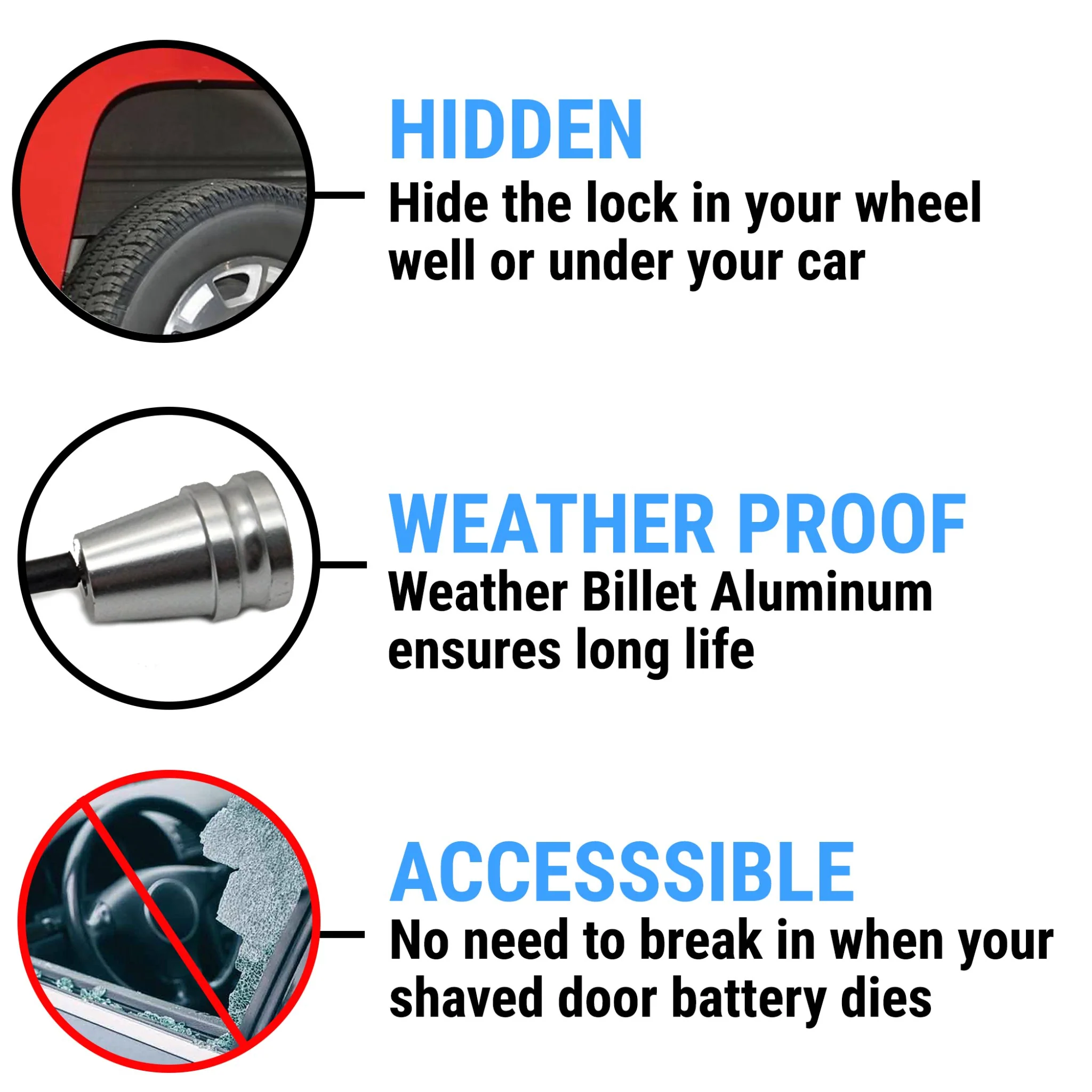 2024-Present Ferrari 12Cilindri Emergency Shaved Door Latch Cable Release Hidden Manual Pull Billet Knob Kit - Image 4