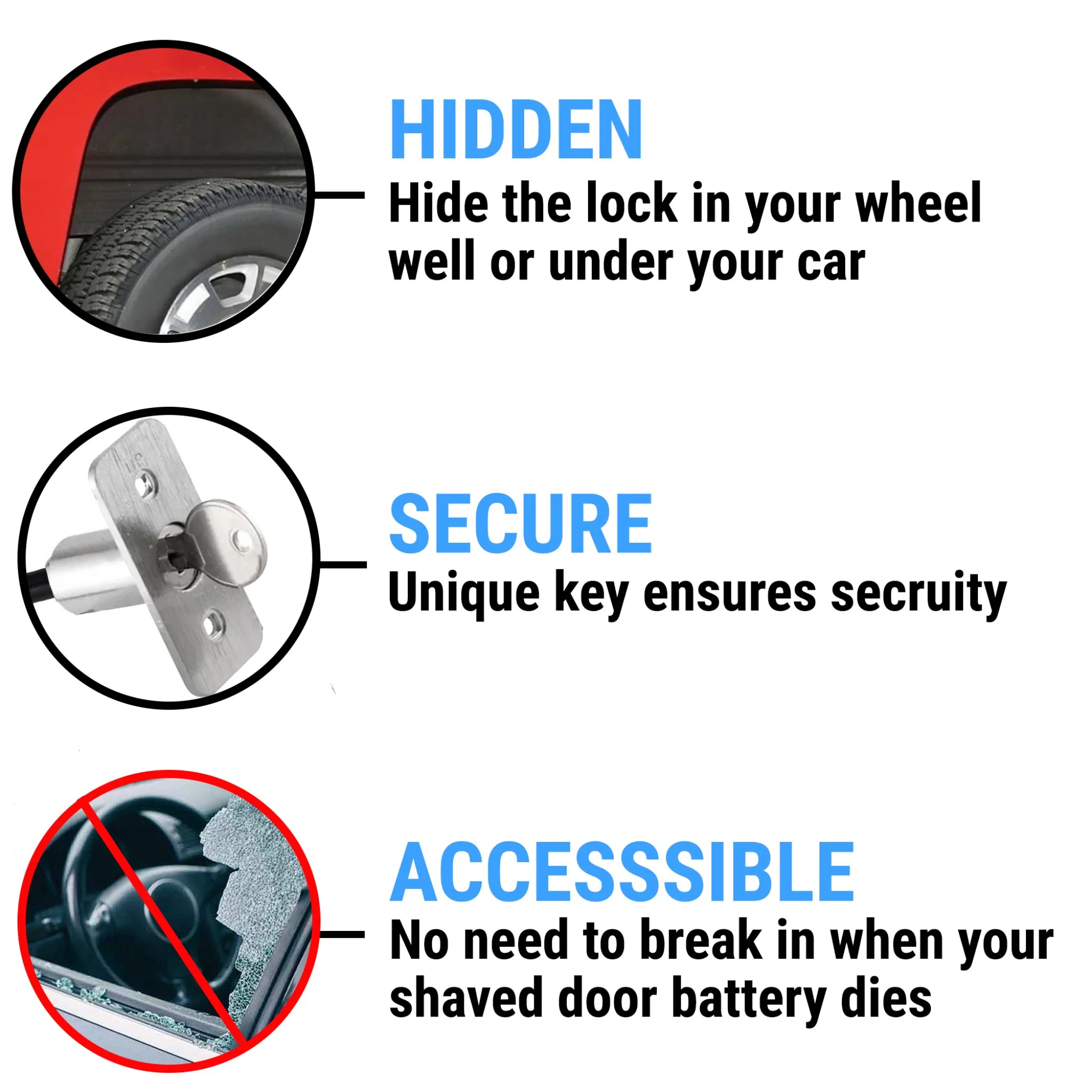 1932 Packard Light Eight Shaved Door Latch Emergency Cable Release Key Lock Trunk Hood Kit - Image 7