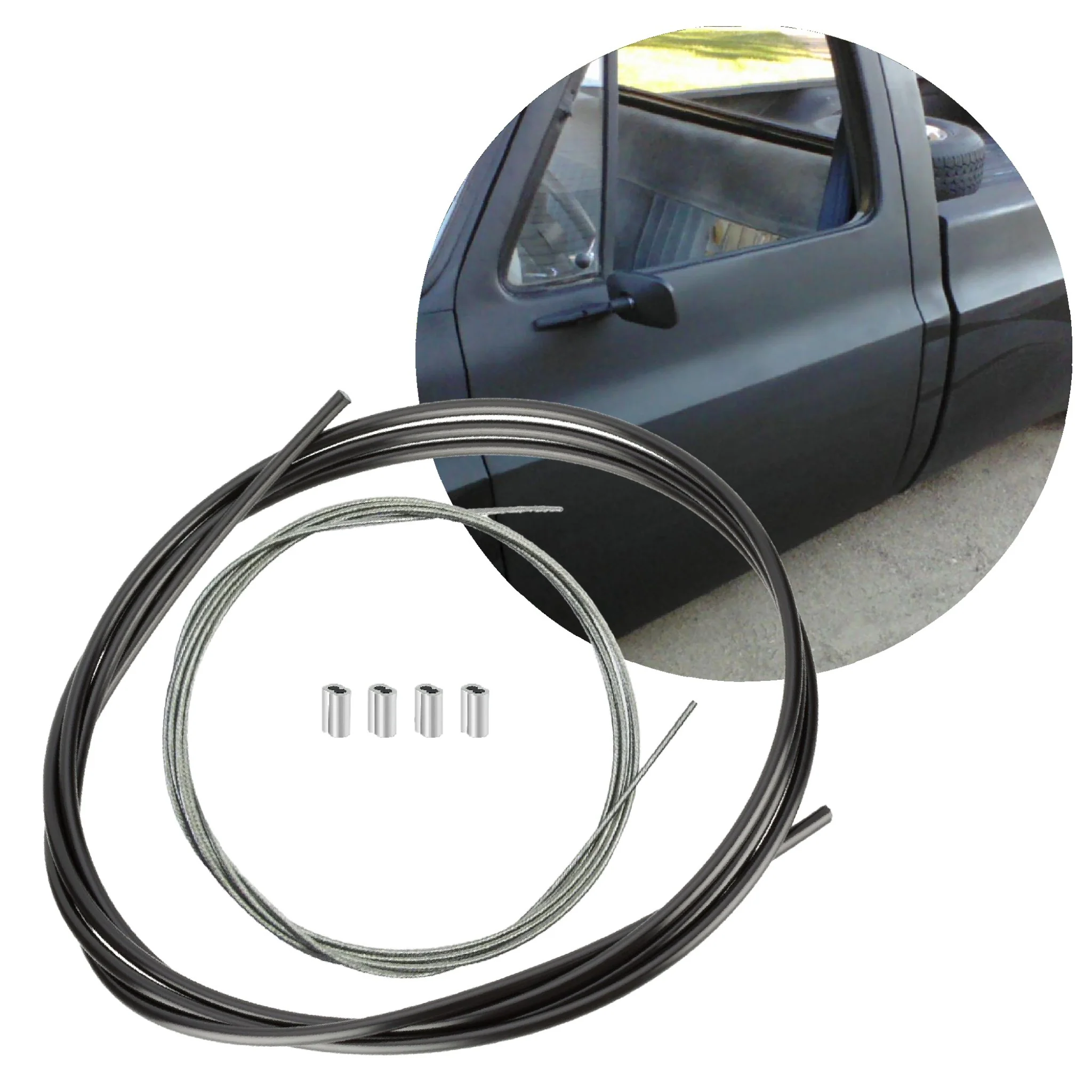 1982-1996 Chevrolet Monza 10' Shaved Door Latch Cable Extension Kit w/ Housing for Trunk Hood Solenoid - Image 7