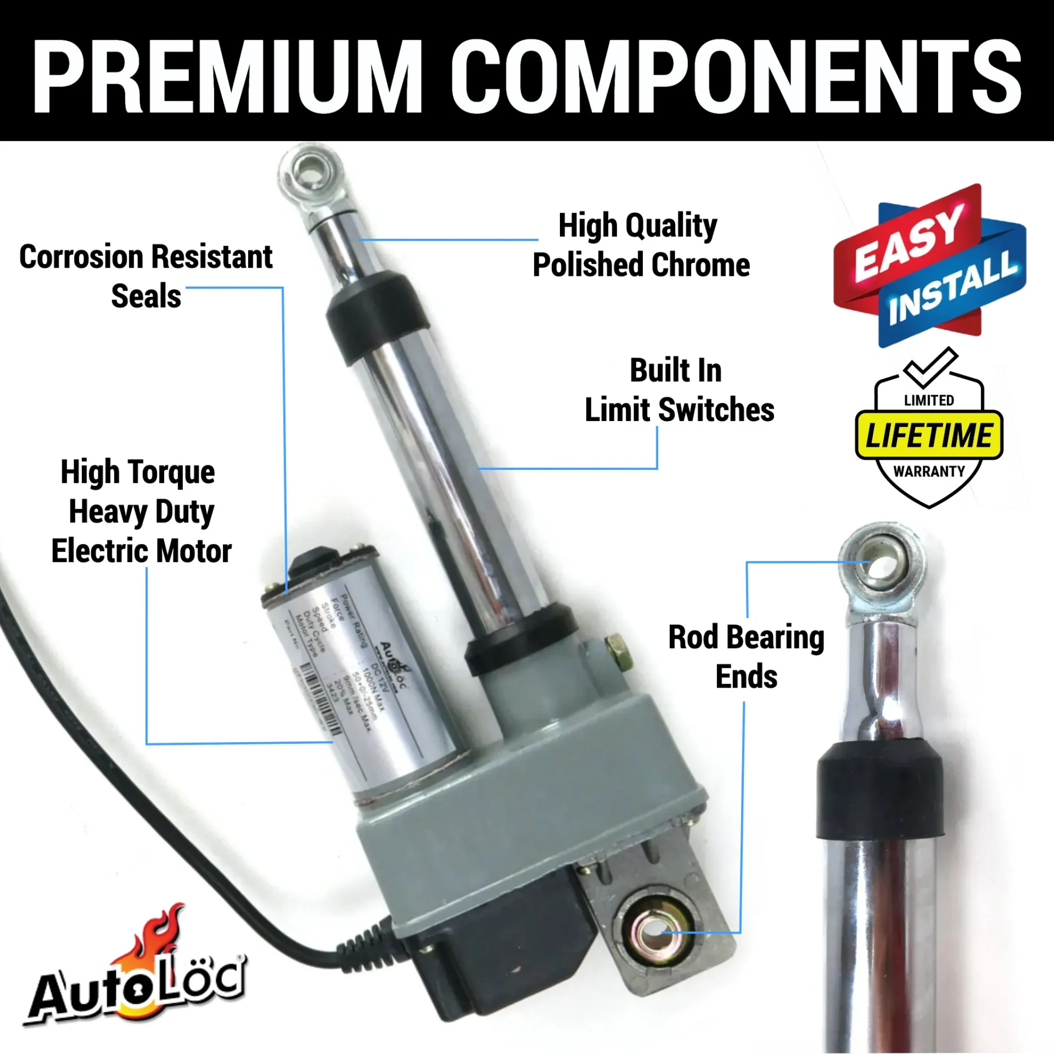 1946-1947 Hudson Commodore Series 24 Single Door 12V Automated Power Hinge Kit Lambo Gullwing Trunk Hatch or Hood - Image 4