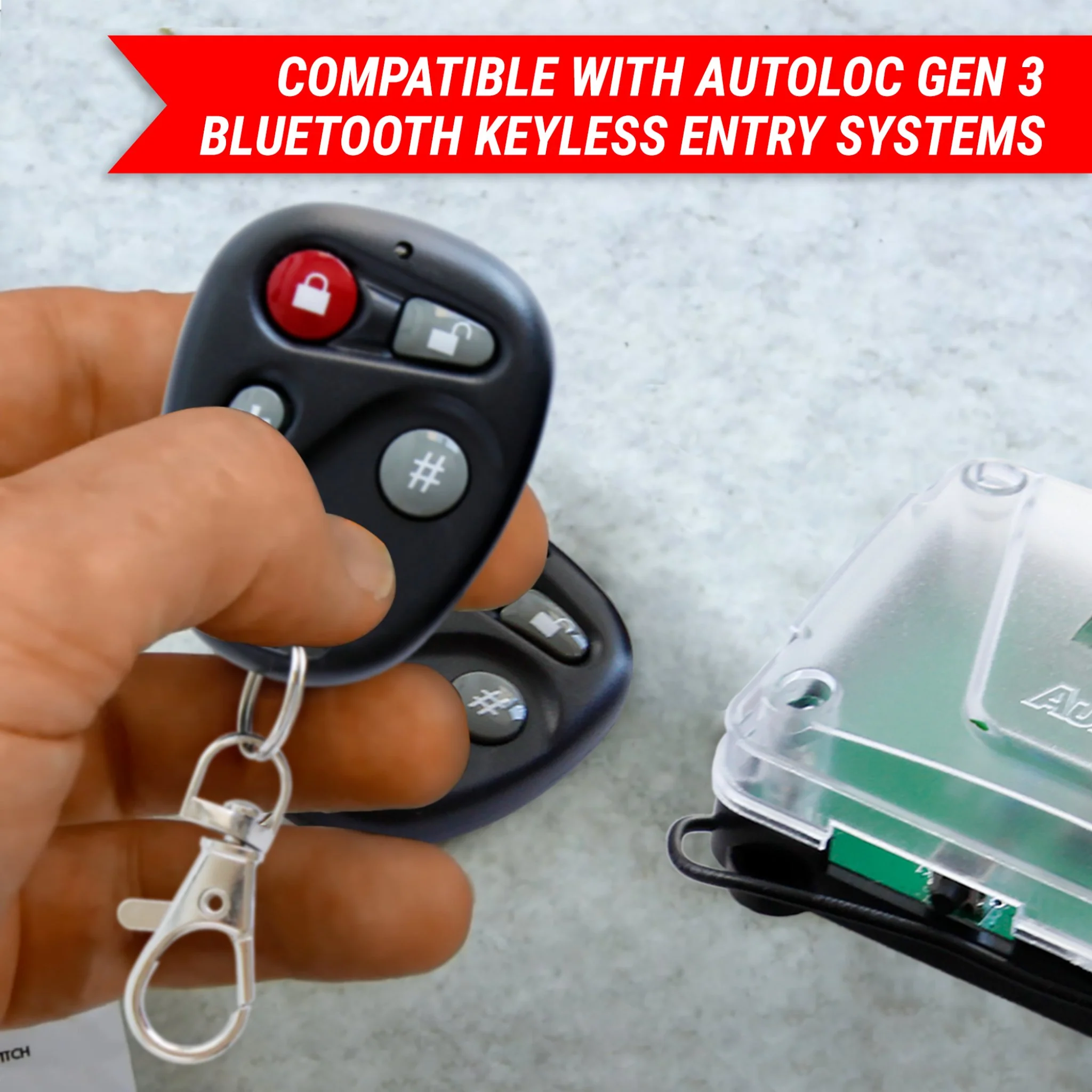 4 Button 8 Channel Remote with Key Chain for AUTKL800BT Keyless Entry System - Image 4