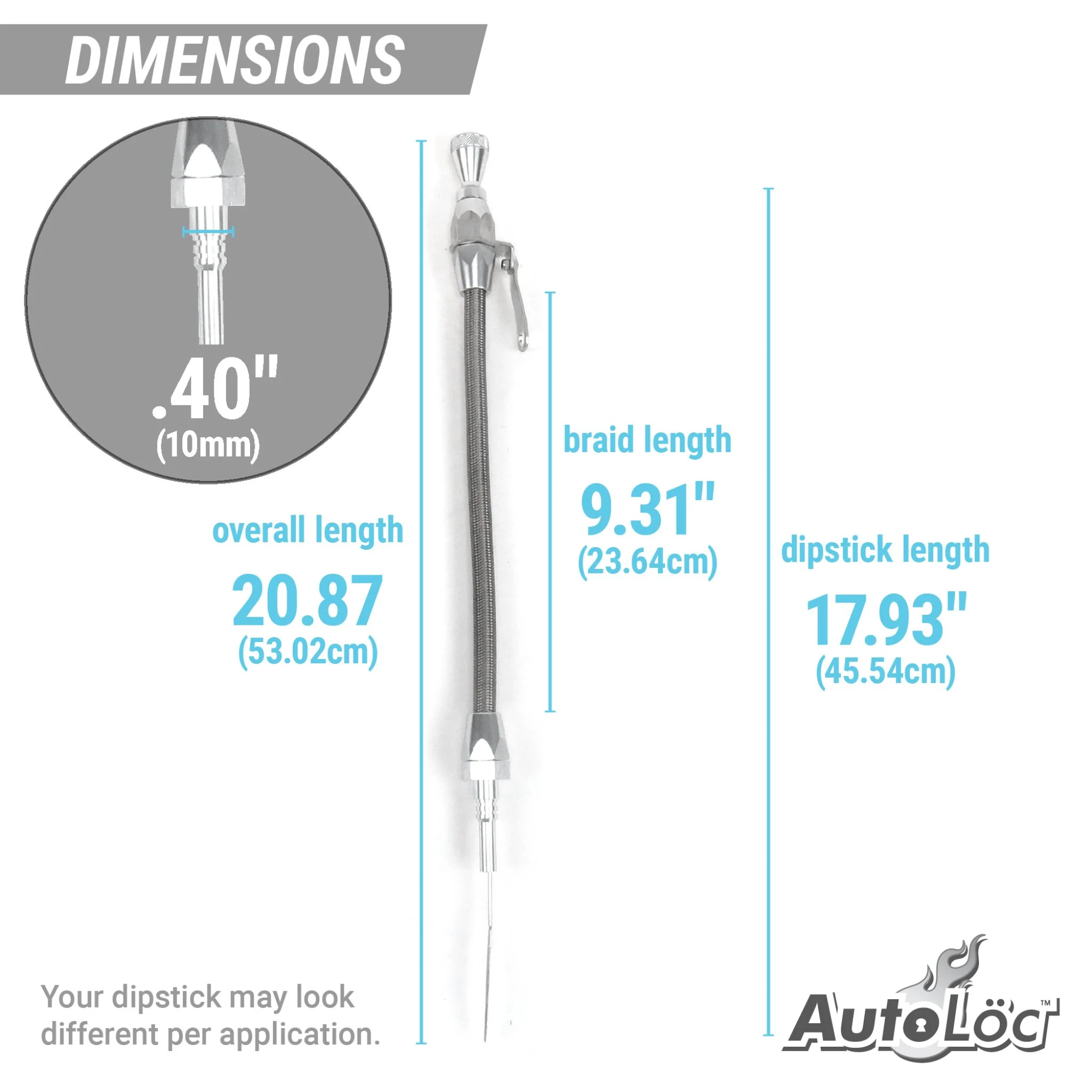 Billet Engine Oil Dipstick Chevy LS Stainless Steel -LS1 LS2 LS3 LS6 LSX SBC BBC - Image 9