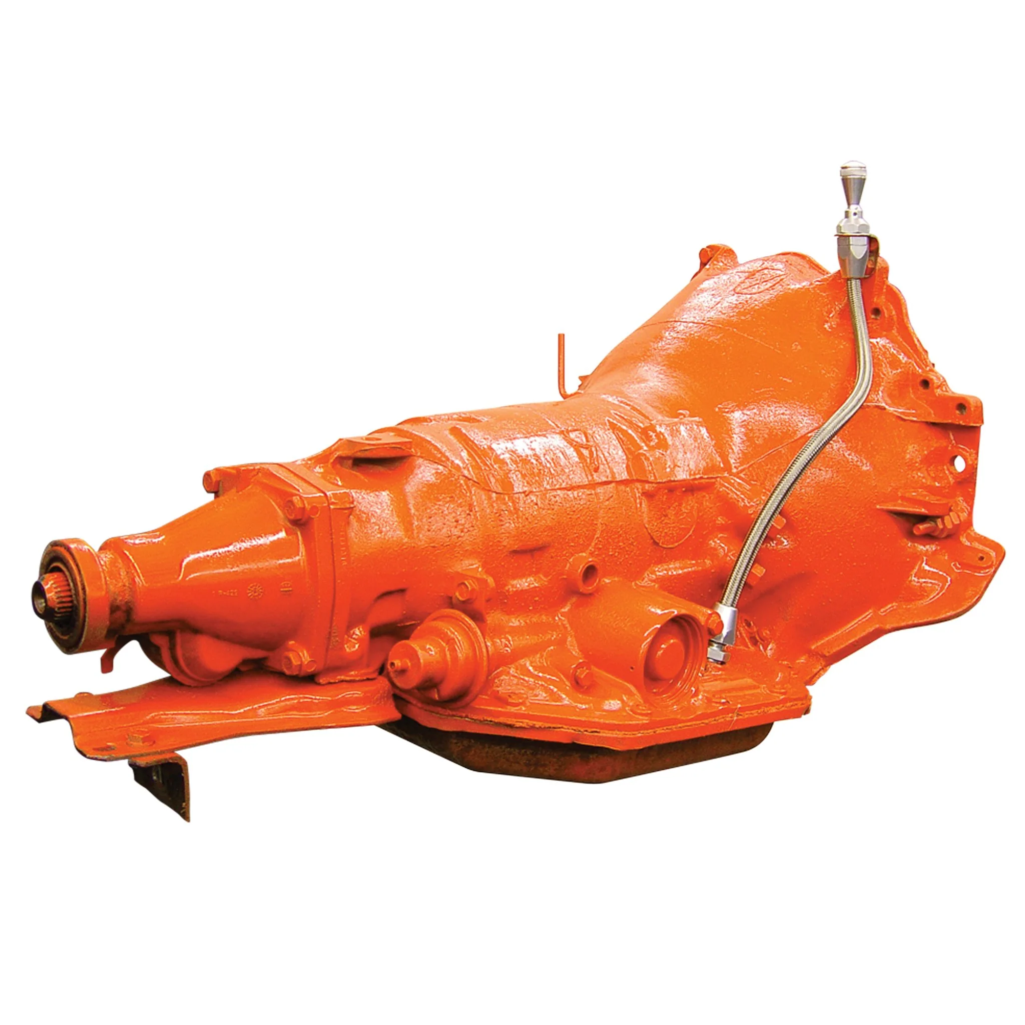 Billet Transmission Dipstick Dual Mount fits Ford C4 Pan Mount Stainless Braided - Image 4