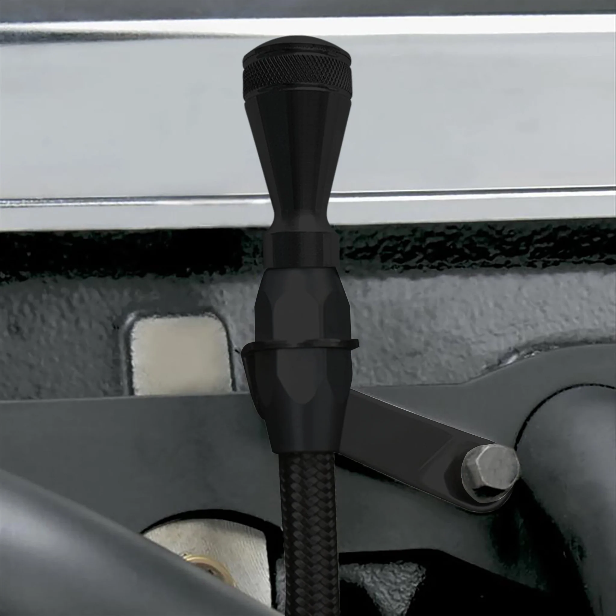 Black Engine Oil Dipstick Chevy SBC 1980 and Later Stainless Steel - Twist Lock - Image 4